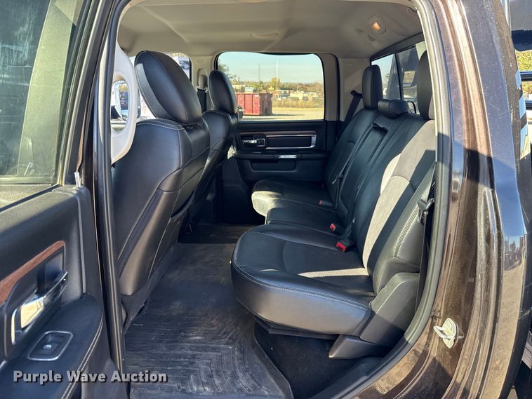 image for item EU5399 2016 RAM 3500 Crew Cab flatbed pickup truck