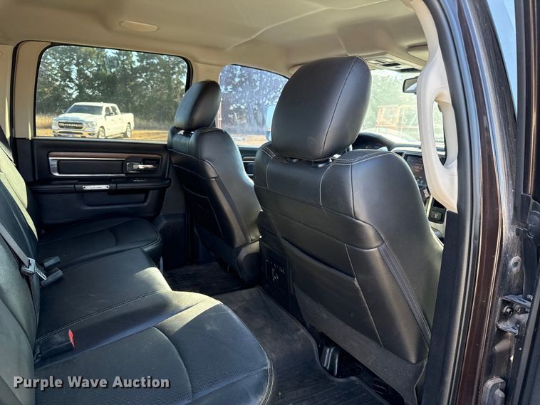 image for item EU5399 2016 RAM 3500 Crew Cab flatbed pickup truck