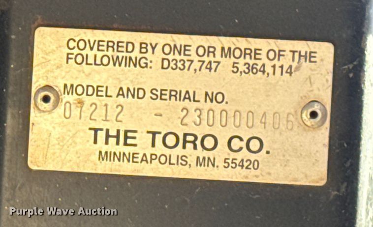 image for item EU5424 Toro Workman 07212  utility vehicle