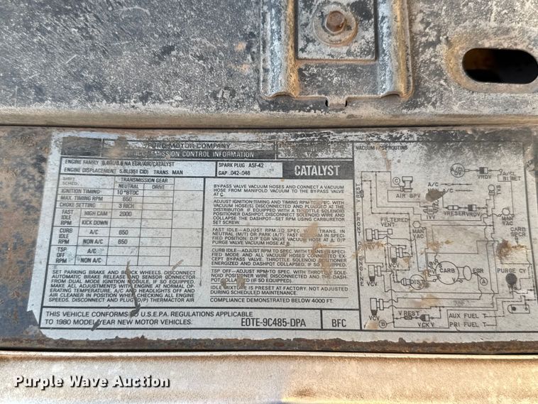 image for item EU5429 1980 Ford F250 pickup truck