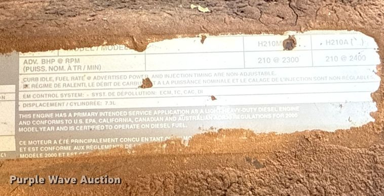 image for item EU5431 2000 Ford F-750 dump truck