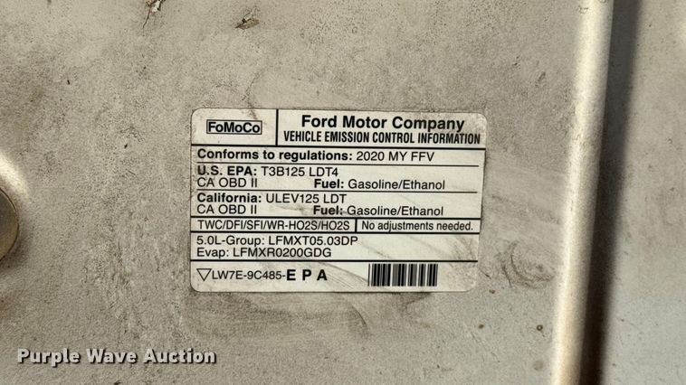 image for item EU5446 2020 Ford F150 SuperCrew pickup truck