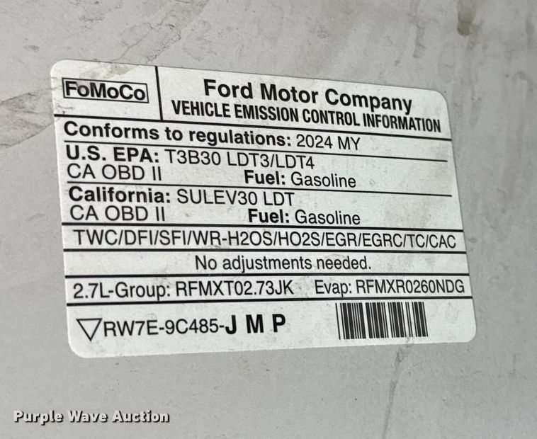 image for item EU5465 2024 Ford F150 SuperCrew pickup truck