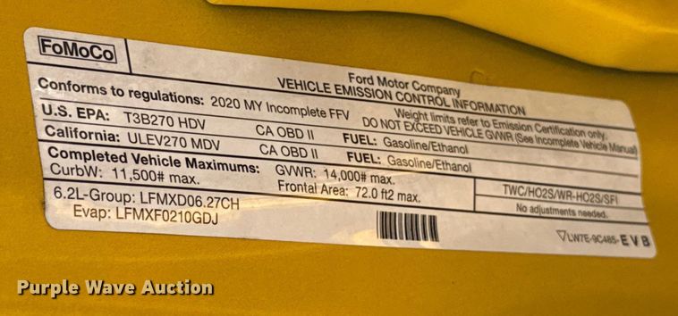 image for item EU5468 2020 Ford F350 Super Duty utility bed pickup truck