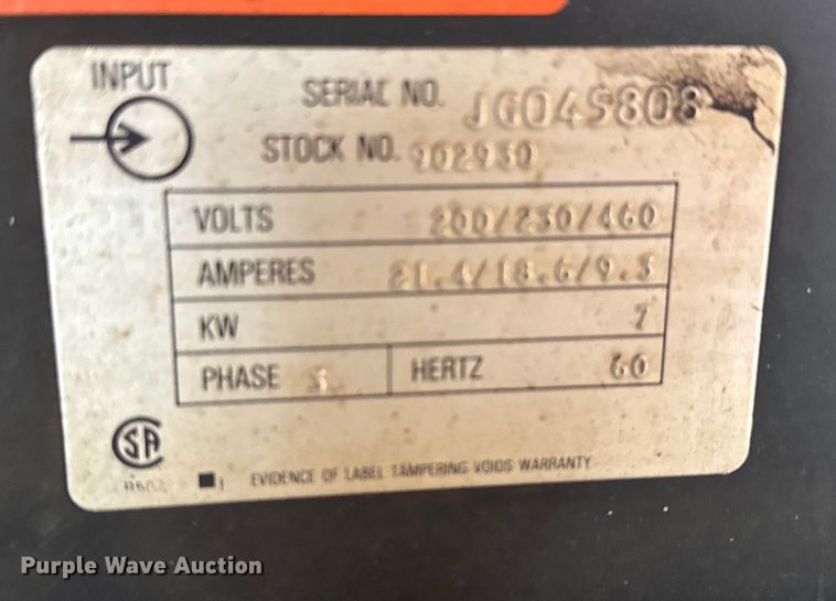 image for item EU6396 Miller welder