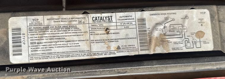 image for item EU6431 1995 GMC Sierra C1500 pickup truck