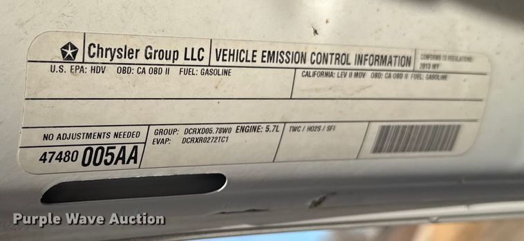 image for item EU6440 2013 RAM 3500 utility bed pickup truck