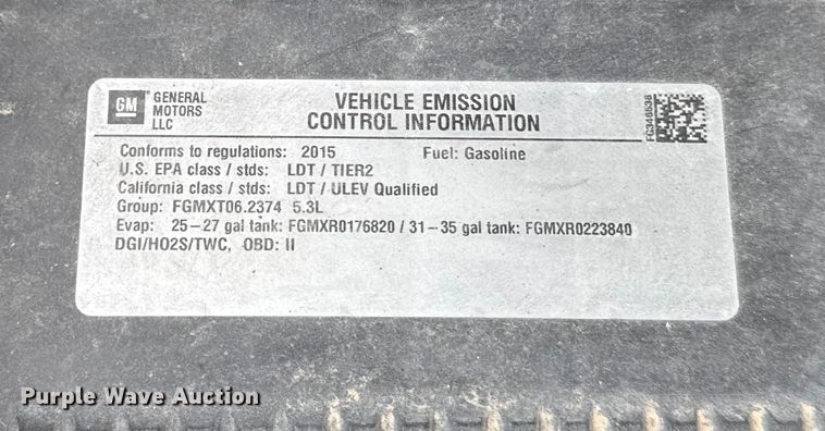 image for item EU6452 2015 Chevrolet Silverado 1500 Crew Cab pickup truck