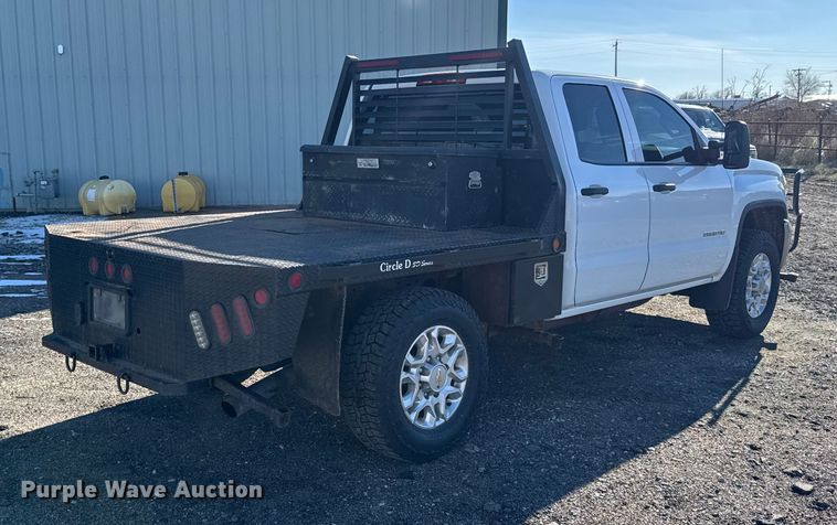 image for item EU6456 2018 GMC Sierra 2500HD Double Cab flatbed pickup truck