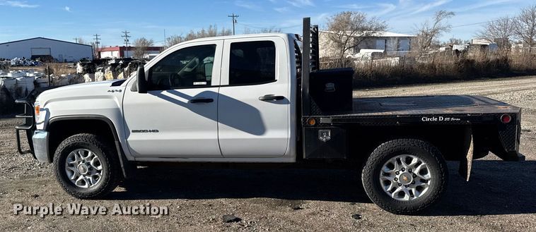 image for item EU6456 2018 GMC Sierra 2500HD Double Cab flatbed pickup truck