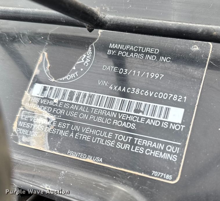 image for item EU6464 1997 Polaris Sportsman 400 ATV