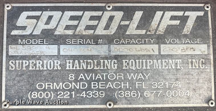 image for item EV2579 Superior Handling Equipment SL500 A loading dock lift