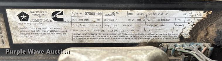 image for item EV3338 2007 Dodge Ram 3500 Quad Cab pickup truck