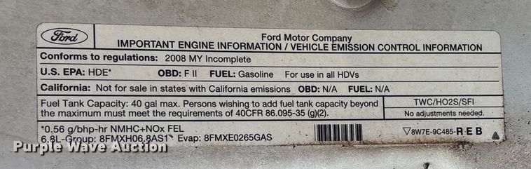 image for item EV3340 2008 Ford F350 XL Super Duty utility bed pickup truck