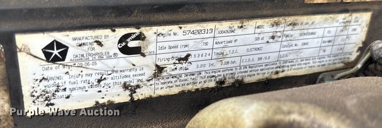 image for item EV3341 2006 Dodge Ram 3500 Quad Cab flatbed pickup truck