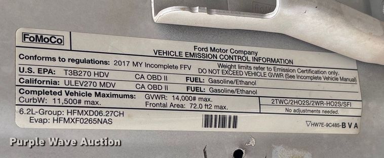 image for item EV3359 2017 Ford F350 Super Duty XL Crew Cab flatbed pickup truck