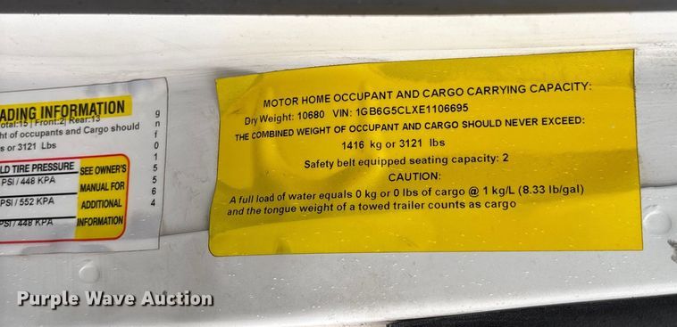 image for item EV3361 2014 Chevrolet 4500 Express shuttle bus