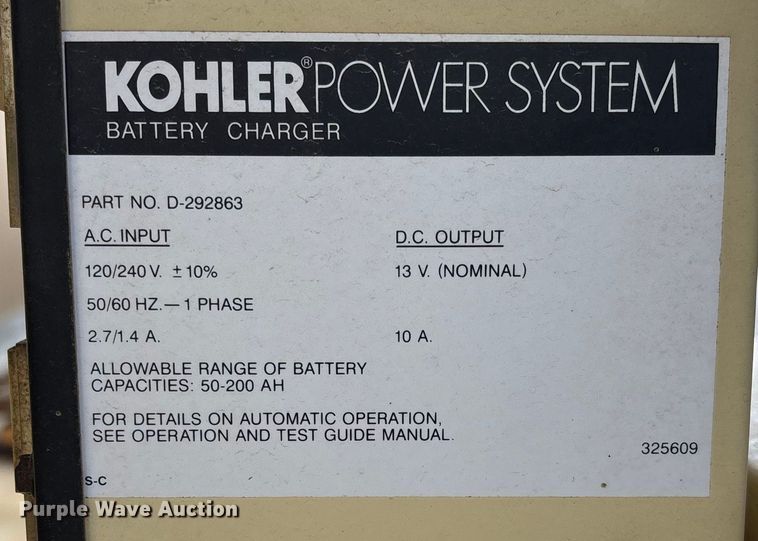 image for item EV3363 Kohler 80R0ZJ generator
