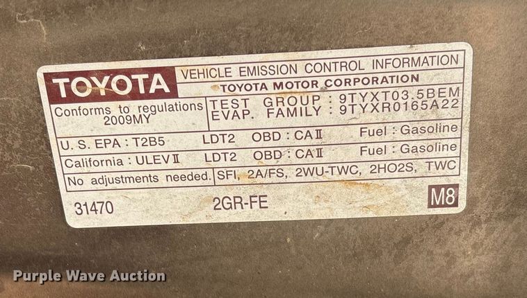 image for item EV3392 2009 Toyota Venza van