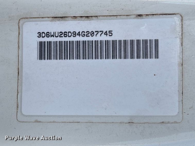 image for item EV3459 2004 Dodge Ram 2500 flatbed pickup truck