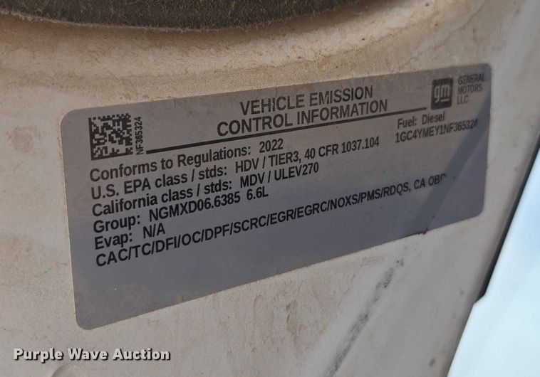 image for item EV4397 2022 Chevrolet Silverado 2500HD Crew Cab pickup truck