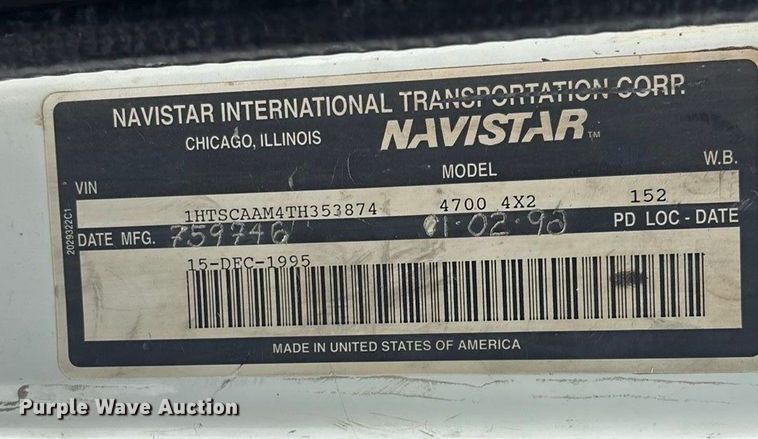 image for item FG1506 1996 International 4700 dump truck