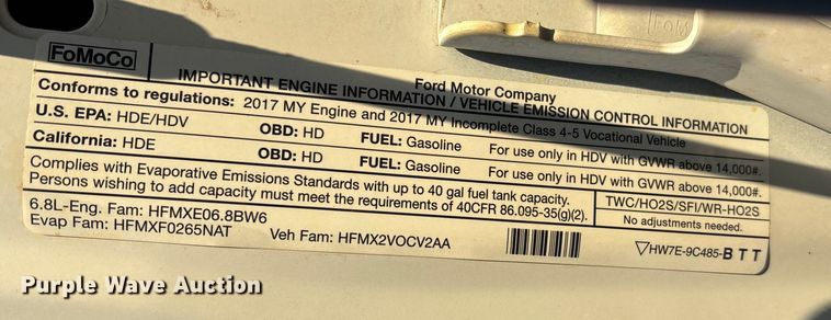 image for item FG1535 2017 Ford F550 utility / service truck