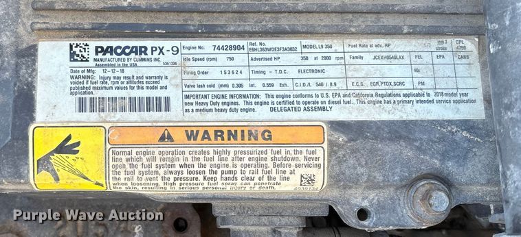 image for item FG1541 2019 Peterbilt 337 utility / service truck