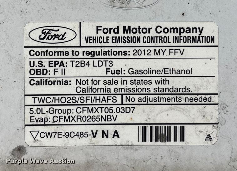 image for item FG1581 2012 Ford F150 pickup truck