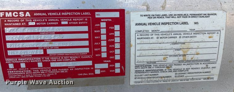 image for item FI0027 2013 Travis Body and Trailers 2013 39.2FT.TRAVIS S/102 bottom dump trailer