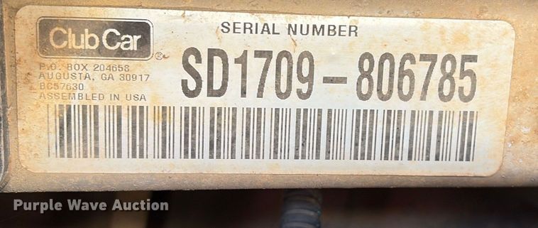 image for item FI0061 2017 Club Car Carryall 1700 SE DSL utility vehicle