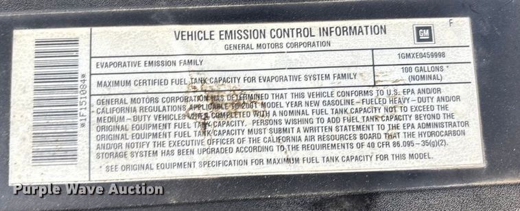 image for item FI0100 2001 Chevrolet Silverado 1500HD Crew Cab pickup truck