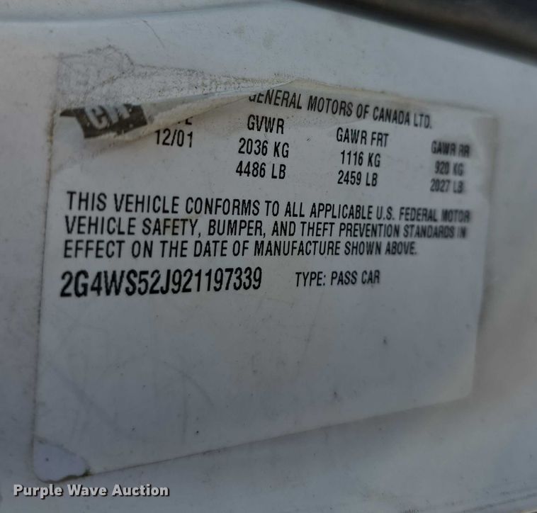 image for item FI0658 2002 Buick Century  