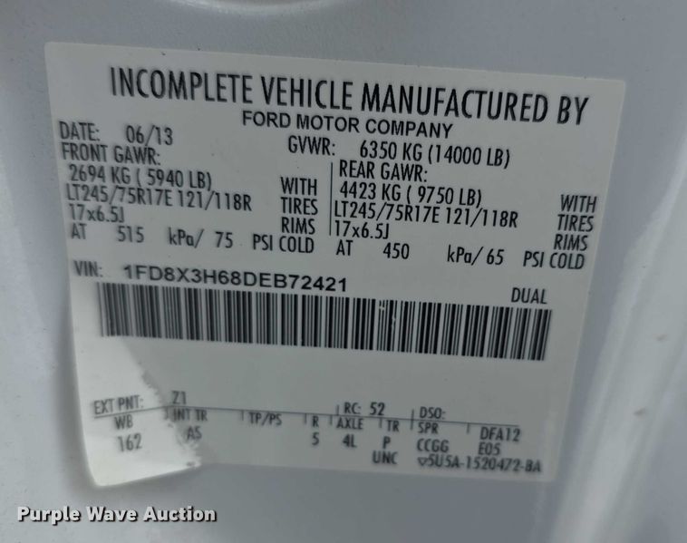 image for item FI0710 2013 Ford F350 Super Duty XL SuperCab utility bed pickup truck