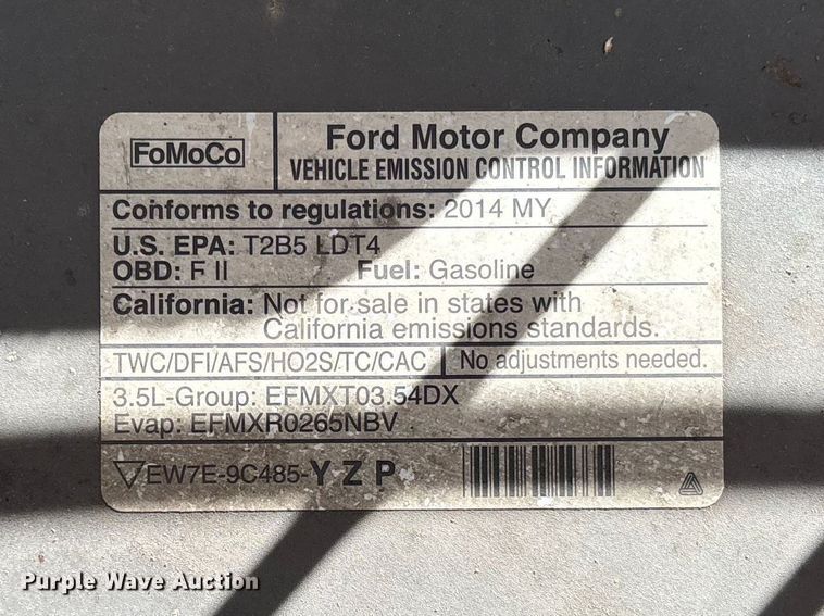 image for item FI1523 2014 Ford F150 FX4 SuperCrew pickup truck