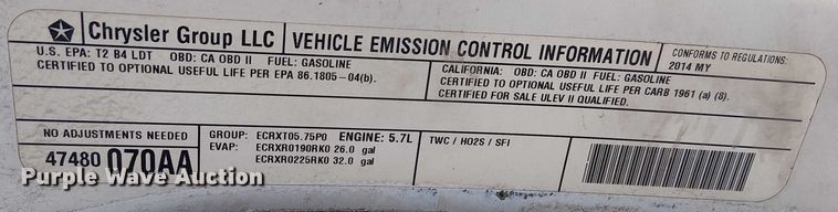 image for item FK0723 2014 RAM 1500 Crew Cab pickup truck