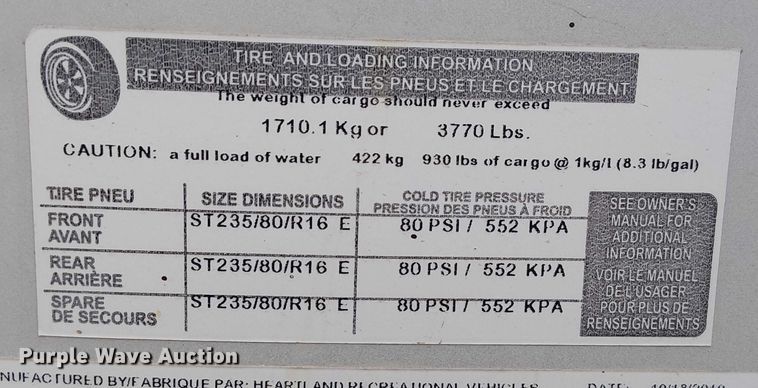 image for item FK0743 2011 Heartland Cyclone HD Edition toy hauler camper