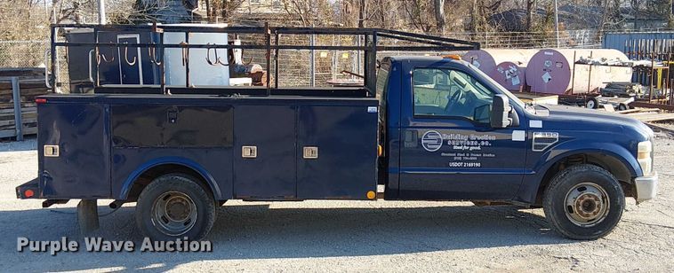 image for item FK0803 2008 Ford F350 Super Duty utility bed pickup truck