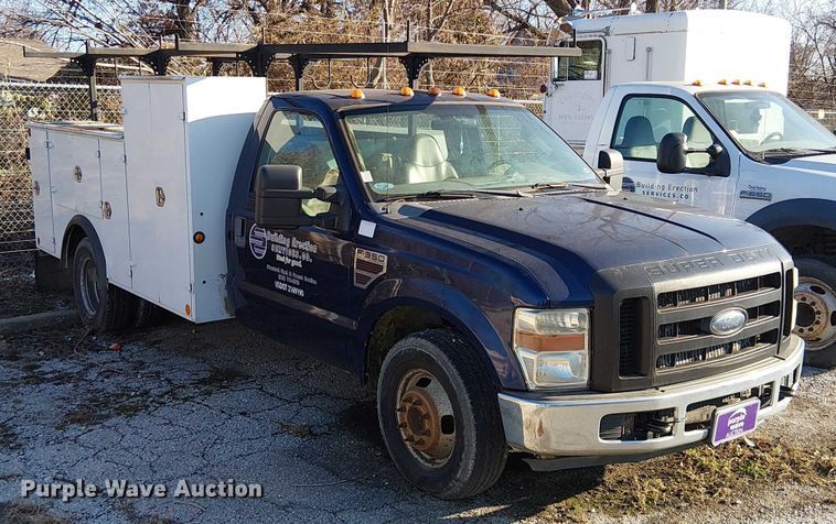 image for item FK0806 2008 Ford F350 Super Duty utility bed pickup truck