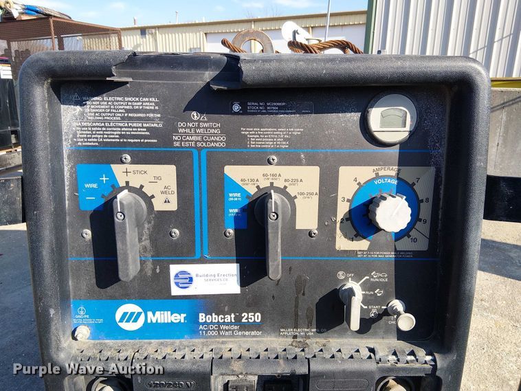 image for item FK0821 Miller Bobcat 250 welder/generator