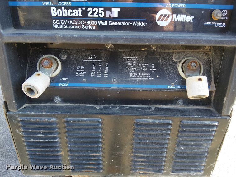 image for item FK0822 Miller Bobcat 225 welder/generator