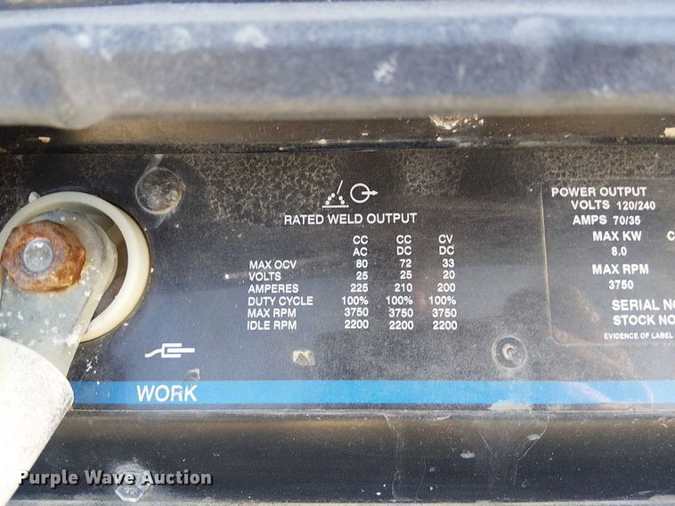 image for item FK0822 Miller Bobcat 225 welder/generator