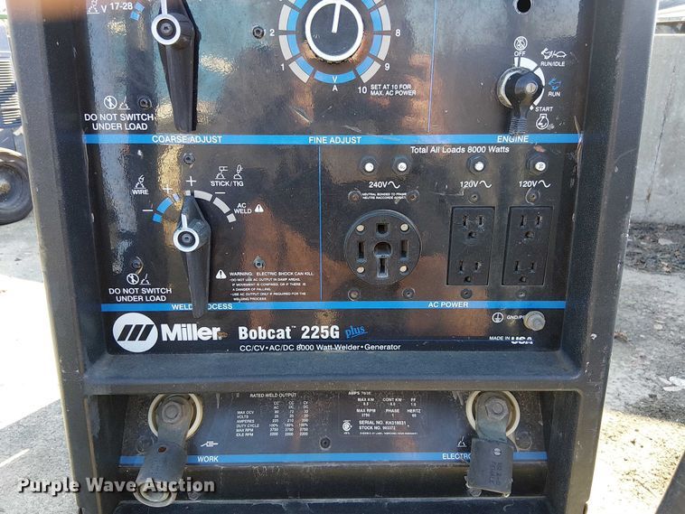 image for item FK0823 Miller Bobcat 225G welder/generator
