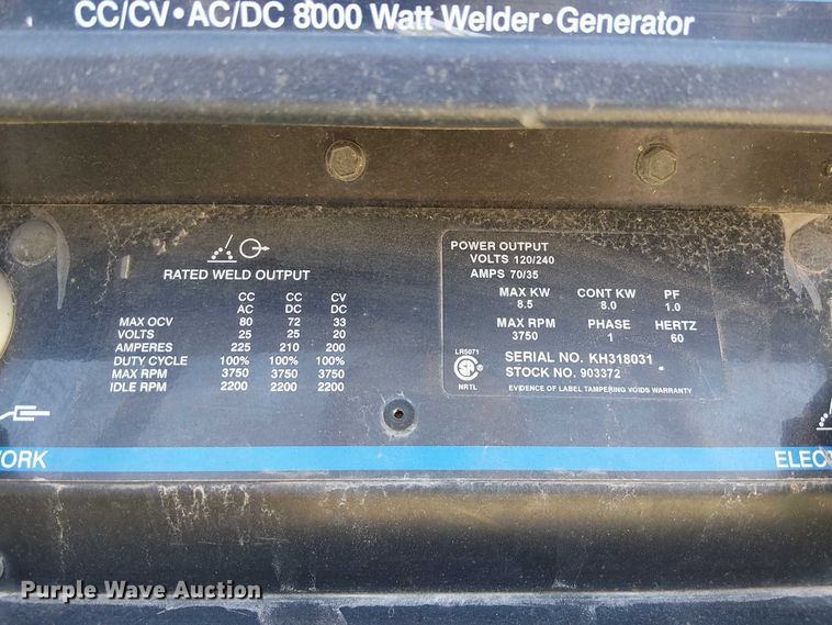 image for item FK0823 Miller Bobcat 225G welder/generator