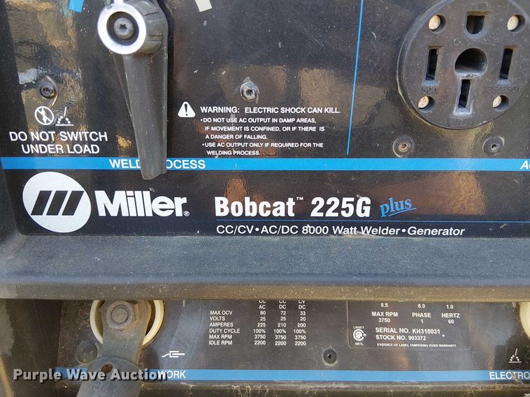 image for item FK0823 Miller Bobcat 225G welder/generator