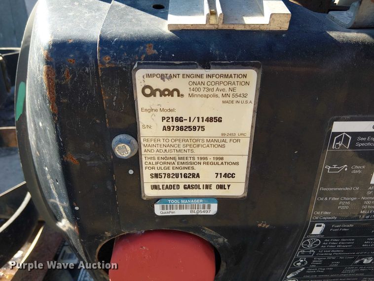 image for item FK0823 Miller Bobcat 225G welder/generator