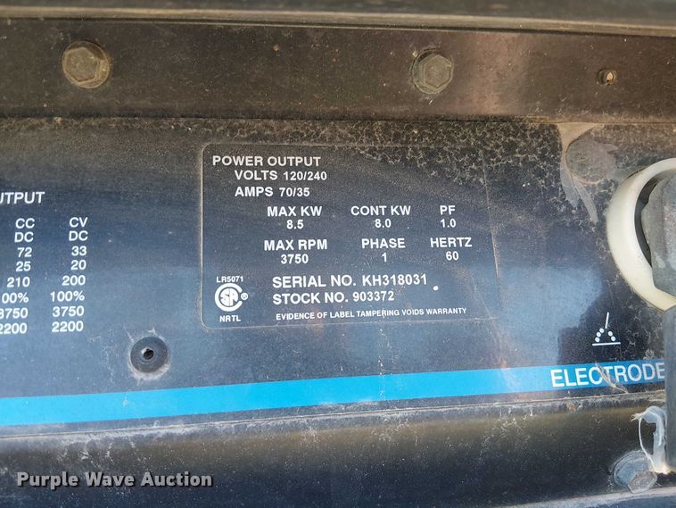 image for item FK0823 Miller Bobcat 225G welder/generator