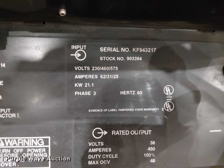 image for item FK0868 Miller Deltaweld 452 welder