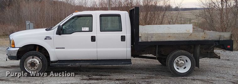 image for item FK0872 2000 Ford F550 Super Duty Crew Cab flatbed truck