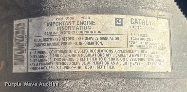 image for item FK2503 2006 Chevrolet Silverado 3500 flatbed pickup truck